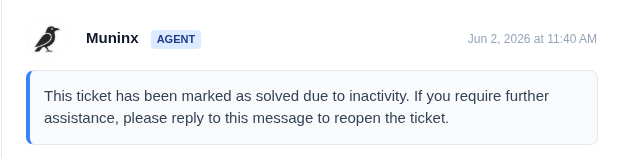 Example solving message email sent when auto-solve notifies participants